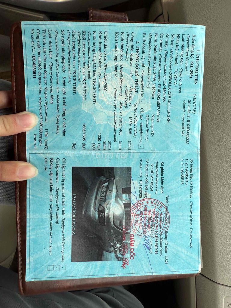 Toyota Corolla Altis 2008 1.8G AT - 165000 km. Mua bán Ô tô tại Thành phố Thủ Dầu Một Bình Dương được đăng bởi Vũ  hình 14