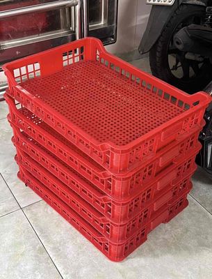 Rổ nhựa Đựng thực phẩm/hàng hoá màu Đỏ