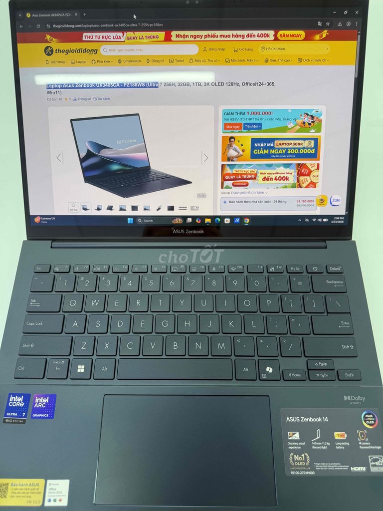 Asus Zenbook 14 Ultra 7 32GB/1TB, 3K OLED 120Hz. Mua bán Laptop tại Thành phố Thủ Đức Tp Hồ Chí Minh được đăng bởi Hy hình 1