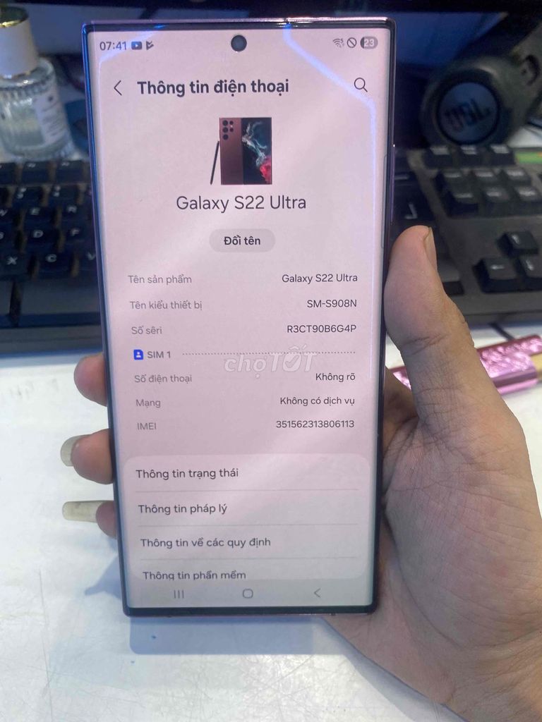 Samsung Galaxy S22 Ultra 256GB Tím 12GB Like New. Mua bán Điện thoại tại Quận Nam Từ Liêm Hà Nội được đăng bởi Đỗ Chí Công hình 1