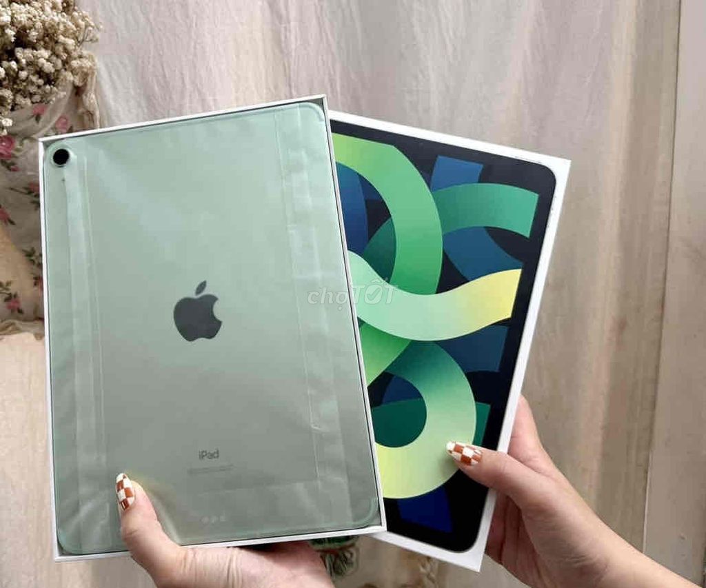 iPad Air 4 green 256 +5g có sim pin 90 zin áp suất