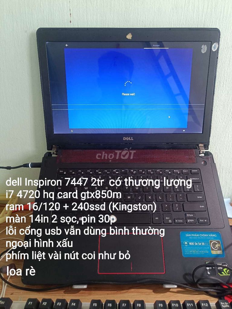 Dell Inspiron 7447 i7 16GB 14 inch Like New. Mua bán Laptop tại Thành phố Vĩnh Long Vĩnh Long được đăng bởi Châu Hiền hình 1