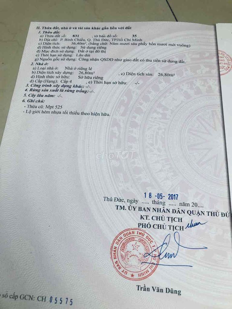 Cần bán lô đất đẹp hẻm 185 Ngô Chí Quốc. Mua bán đất tại Thành phố Thủ Đức Tp Hồ Chí Minh được đăng bởi Nguyễn thị bích tuyền hình 2