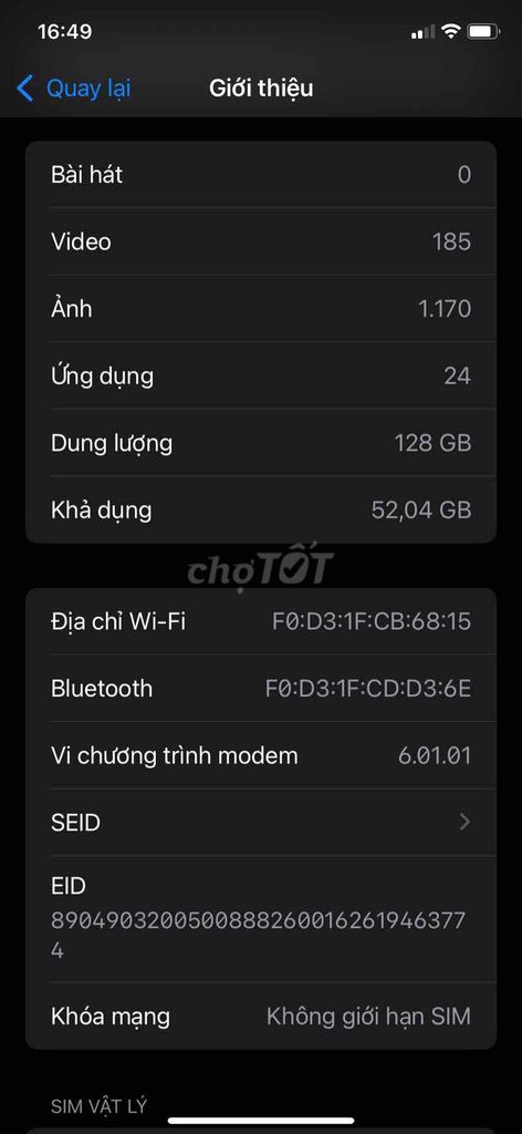 Apple iPhone 11 128GB VN/A. Mua bán Điện thoại tại Quận Cái Răng Cần Thơ được đăng bởi Duy Duy hình 1