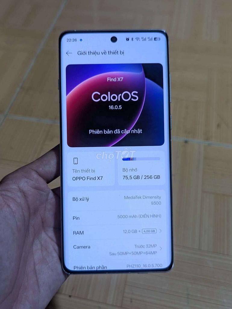 OPPO Find X7 256GB Đã qua sử dụng. Mua bán Điện thoại tại Quận Ninh Kiều Cần Thơ được đăng bởi phước sang hình 1