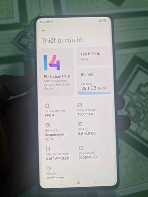 Xiaomi Mi Mix 4 256GB Đen