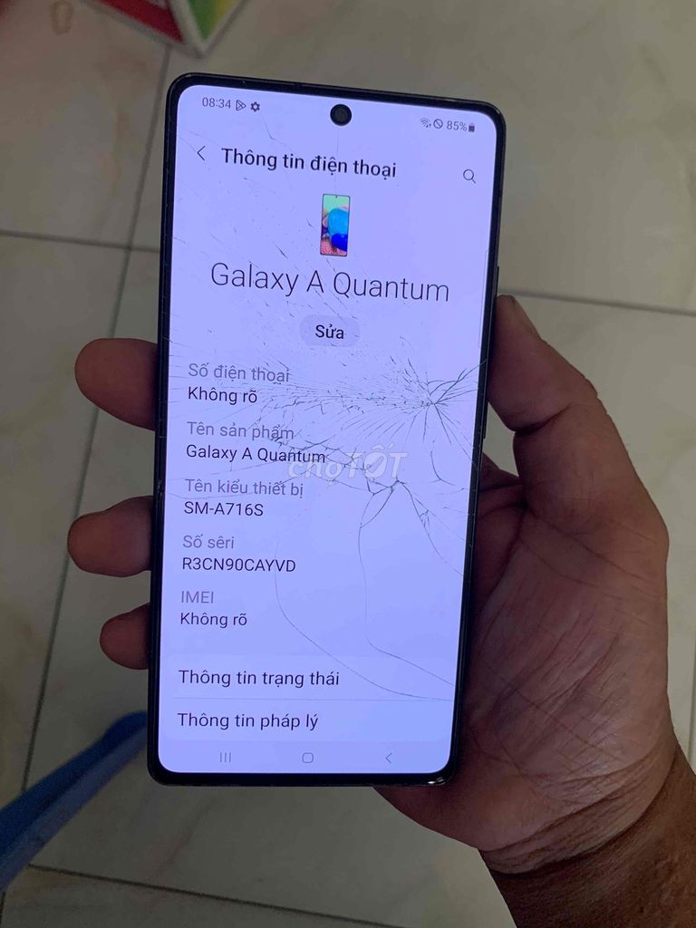 Samsung Galaxy A Quantum 128GB Đen. Mua bán Điện thoại tại Quận Bắc Từ Liêm Hà Nội được đăng bởi THANH VAN hình 1