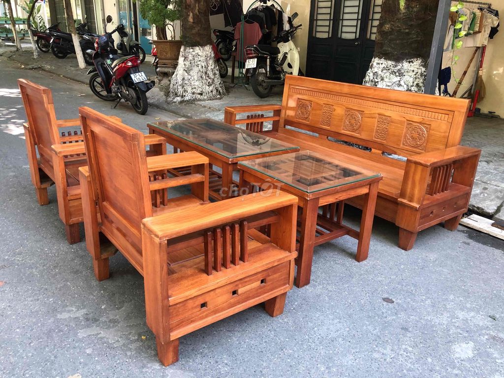 Bộ Salon Đối Gỗ Xoan Đào. Mua bán Bàn ghế tại Quận Thanh Khê Đà Nẵng được đăng bởi Huyền Anh  hình 1