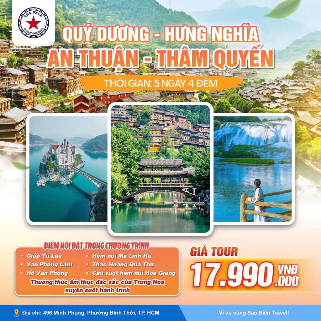 Tour Trung Quốc 5N4Đ: Quý Dương, Hưng Nghĩa. Du lịch tại Quận 11 Tp Hồ Chí Minh được đăng bởi Thùy Trinh hình 1