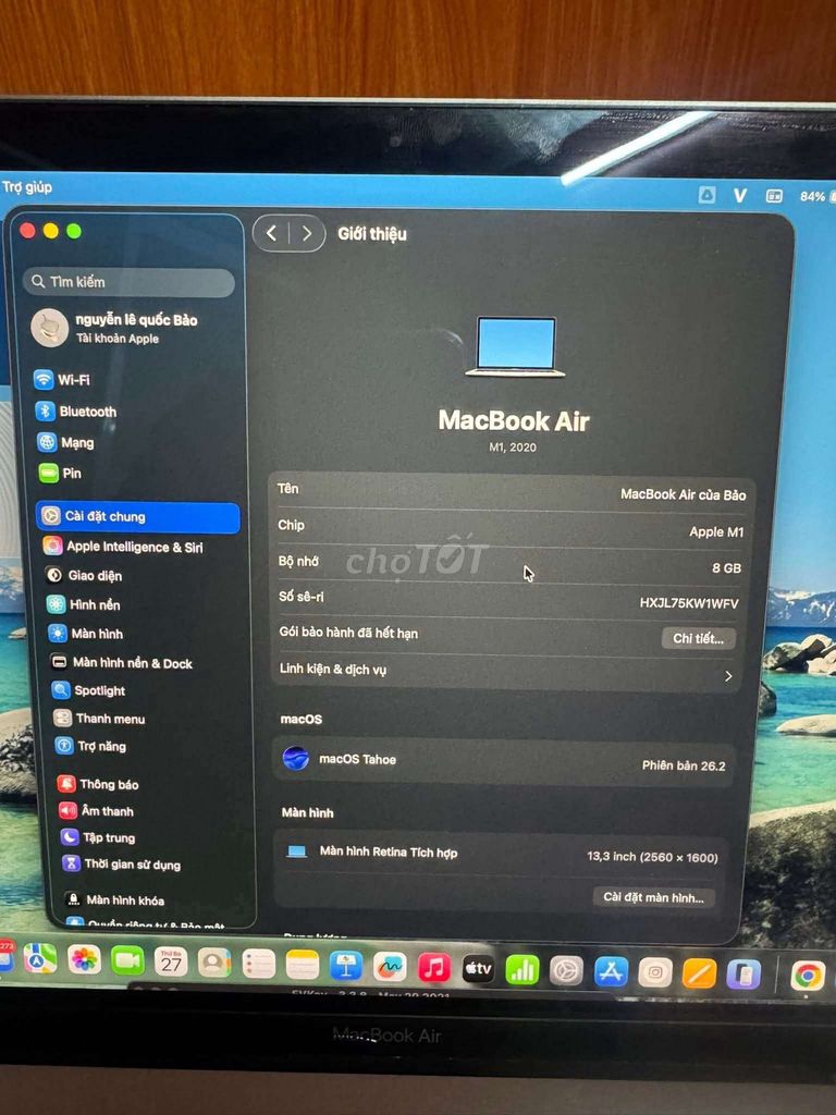 Apple MacBook Air M1 13.3 inch 8GB. Mua bán Laptop tại Quận Gò Vấp Tp Hồ Chí Minh được đăng bởi Văn Hào Nguyễn hình 1