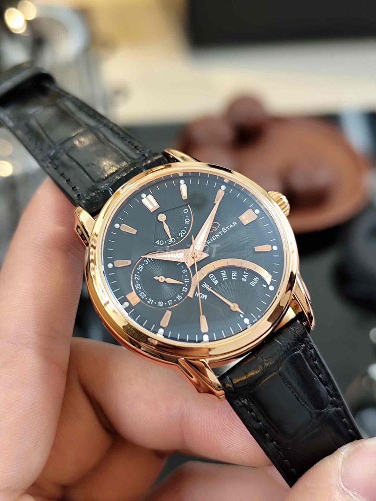 Orient Star Retrograde vàng hồng