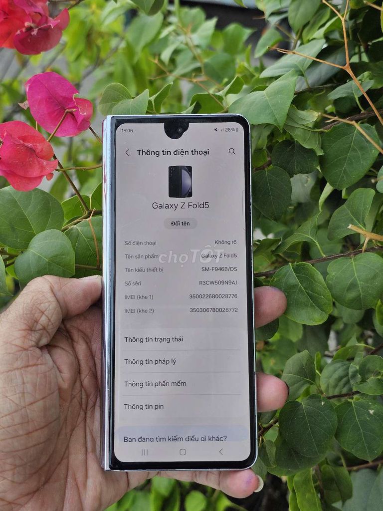  Galaxy Z Fold5 256GB zin toàn bộ giá rẻ . Mua bán Điện thoại tại Quận 8 Tp Hồ Chí Minh được đăng bởi Thiên Hòa mobile  hình 1