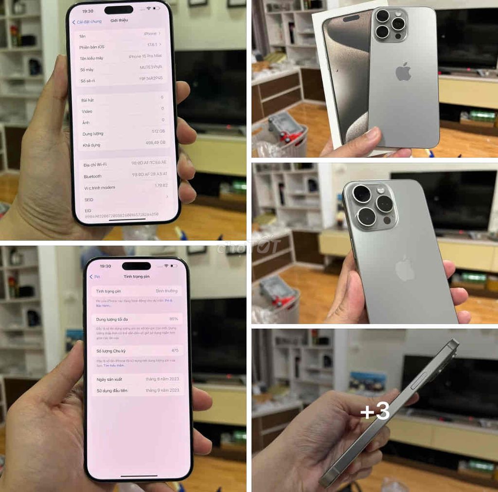 iPhone 15 Pro Max 512GB  FULLBOX APPLE 02/2025. Mua bán Điện thoại tại Quận Thanh Xuân Hà Nội được đăng bởi Nguyễn Huy Dũng hình 1
