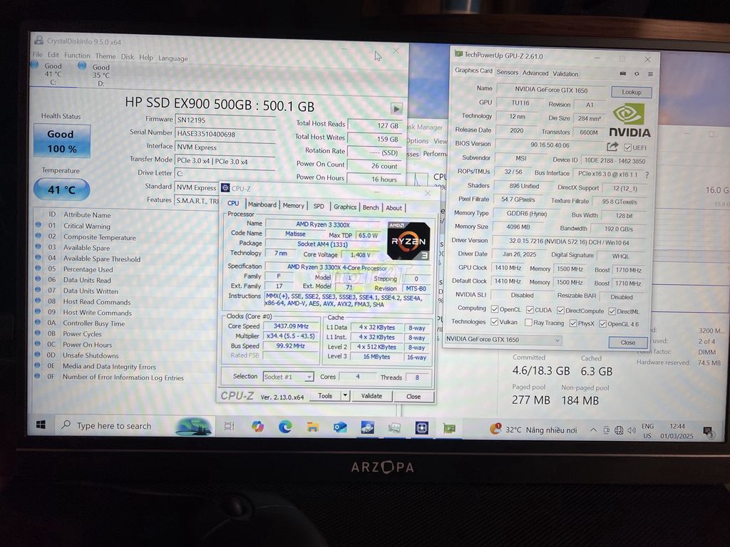 Máy Tính Để Bàn Ryzen 3 3300X - GTX 1650 D6