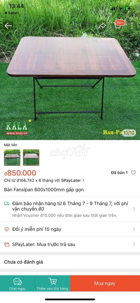 Bàn ăn gỗ xếp gọn Fansipan