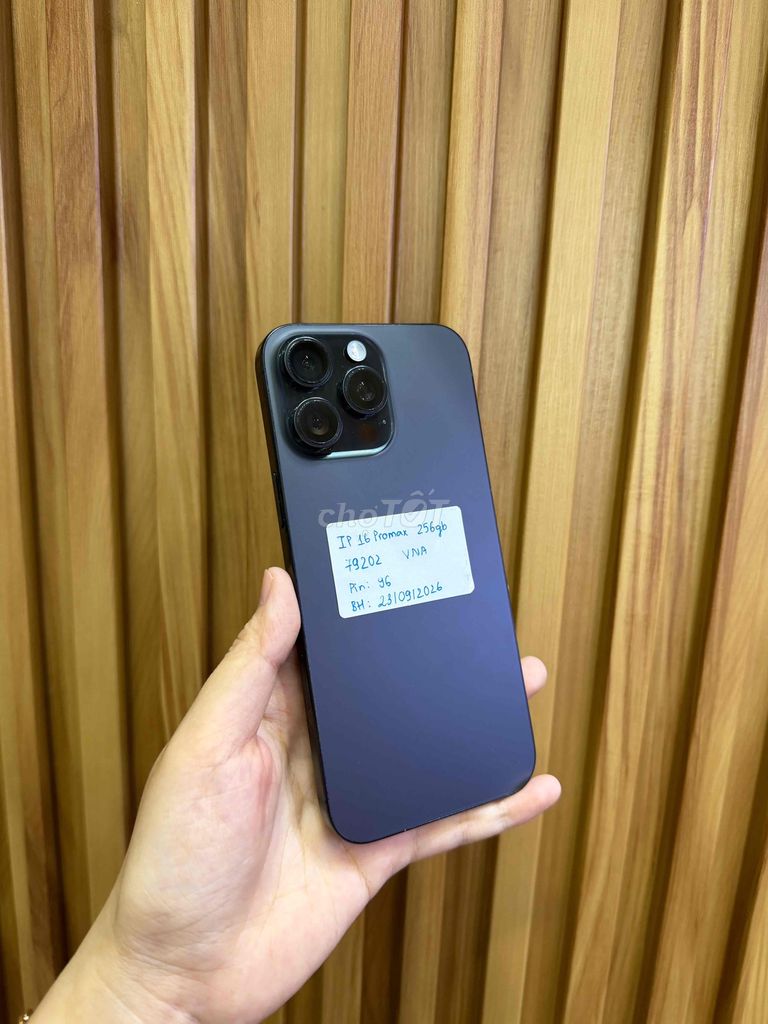 iPhone 16 Pro Max 256GB bản VN nguyên zin pin 96. Mua bán Điện thoại tại Quận 10 Tp Hồ Chí Minh được đăng bởi Đăng Sơn Store hình 1