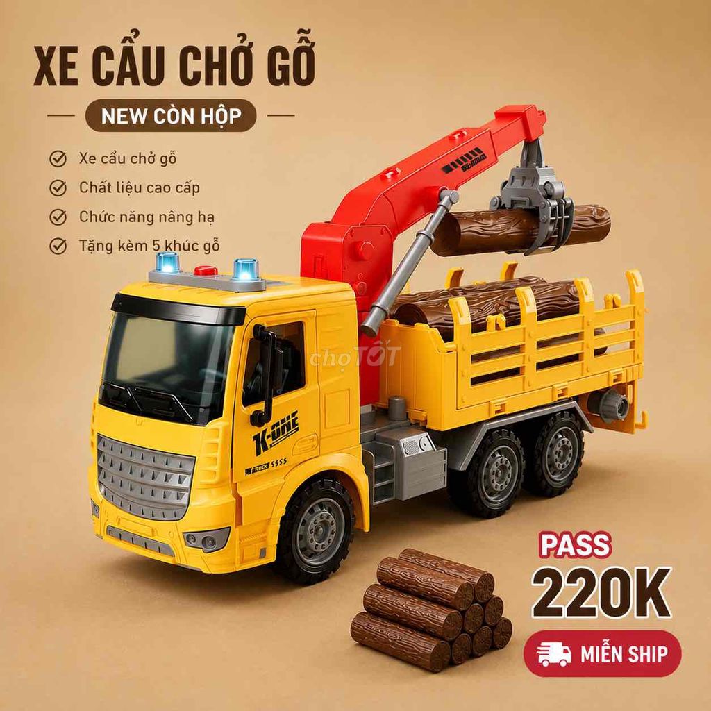 Xe cẩu chở gỗ Vàng Chất liệu cao cấp. Mua bán Mẹ và bé tại Quận 7 Tp Hồ Chí Minh được đăng bởi Phương Nhi hình 1