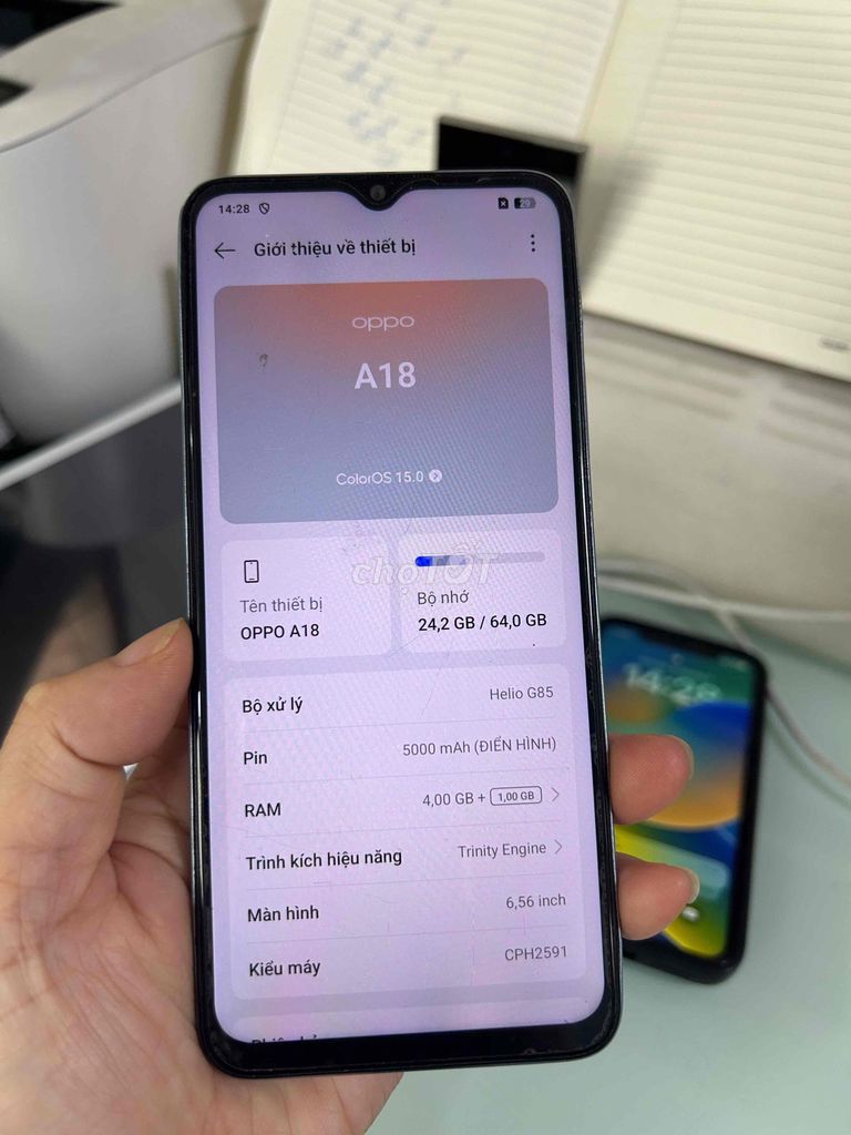 Oppo A18 64GB Xanh. Mua bán Điện thoại tại Quận Dương Kinh Hải Phòng được đăng bởi Thanh Loan hình 1