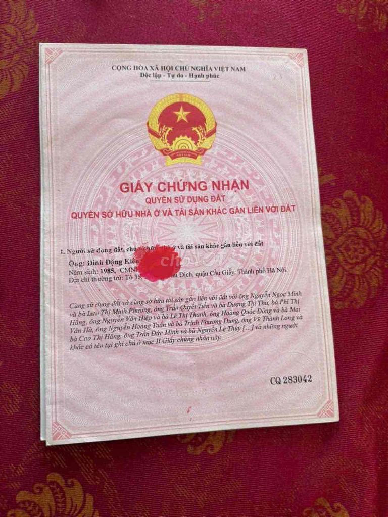 Ban Căn Mini Có Sổ Giá Rẻ tại Phùng Khoang sau Đh Hà Nội