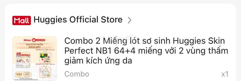 Miếng lót sơ sinh Huggies Skin Perfect NB1. Mua bán Mẹ và bé tại Thành phố Buôn Ma Thuột Đắk Lắk được đăng bởi Chin hình 1