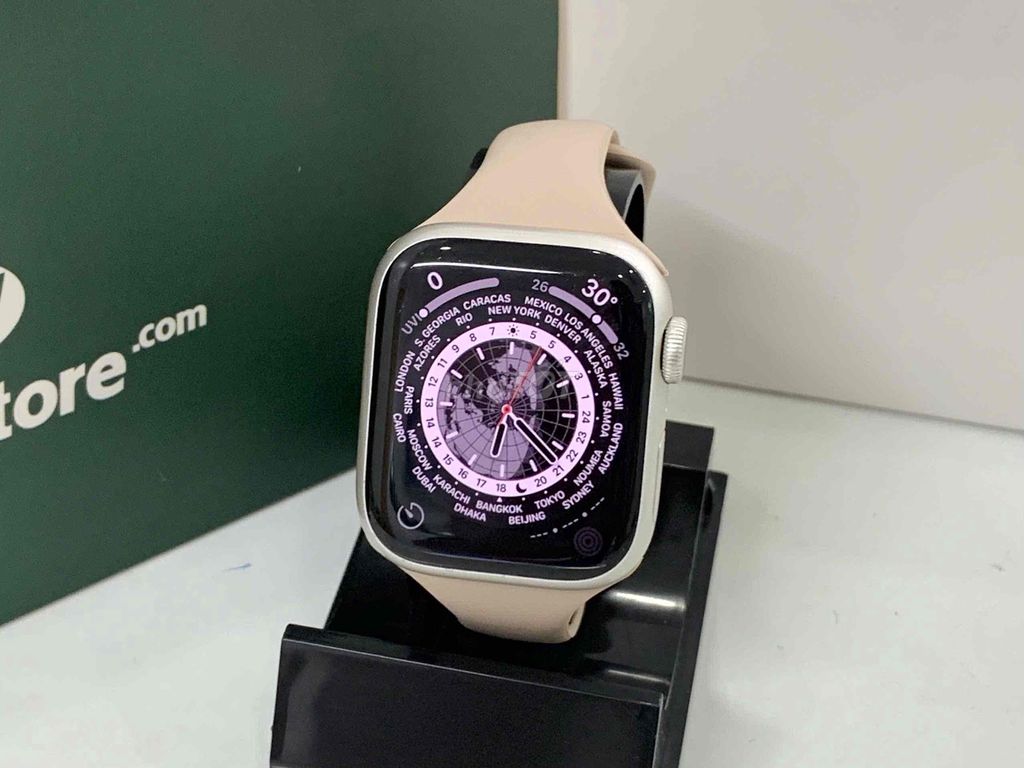 Apple Watch Series 7 GPS 41mm Starlight Zin Đẹp98%. Mua bán Thiết bị đeo thông minh tại Quận Ninh Kiều Cần Thơ được đăng bởi Cầm đồ Nhanh hình 1