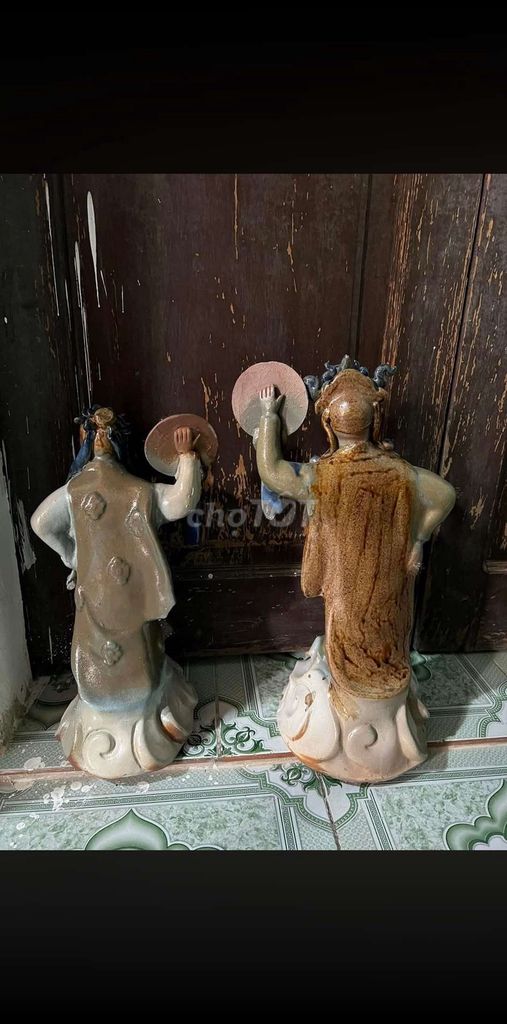 Tượng Ông Tơ Bà Nguyệt Gốm sứ. Mua bán Đồ sưu tầm, đồ cổ tại Quận Bắc Từ Liêm Hà Nội được đăng bởi Mr Gia Huy hình 1