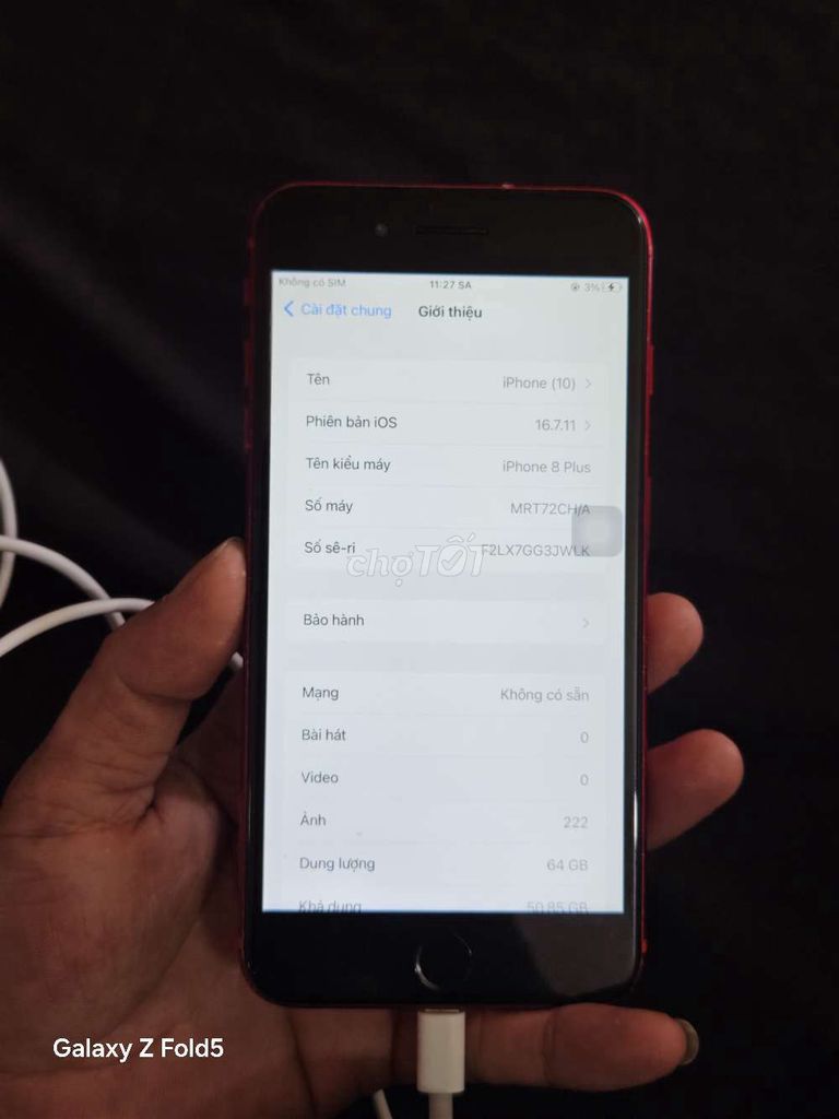 Apple iPhone 8 Plus 64GB Đỏ mvt. Mua bán Điện thoại tại Thành phố Thủ Dầu Một Bình Dương được đăng bởi Nga tuấn Đt Giá rẻ hình 1