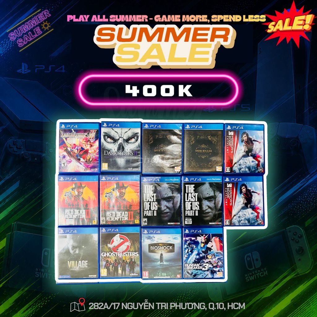 🎮 SUMMER SALE ĐĨA GAME PS4🔥ĐỒNG GIÁ 400-450K. Mua bán Thiết bị chơi game tại Quận 10 Tp Hồ Chí Minh được đăng bởi Lê Nhi  hình 1