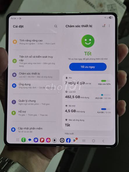 Samsung Z Fold5 512GB Trắng Đã sử dụng. Mua bán Điện thoại tại Quận 8 Tp Hồ Chí Minh được đăng bởi Hội Đồ Điện Tử hình 1
