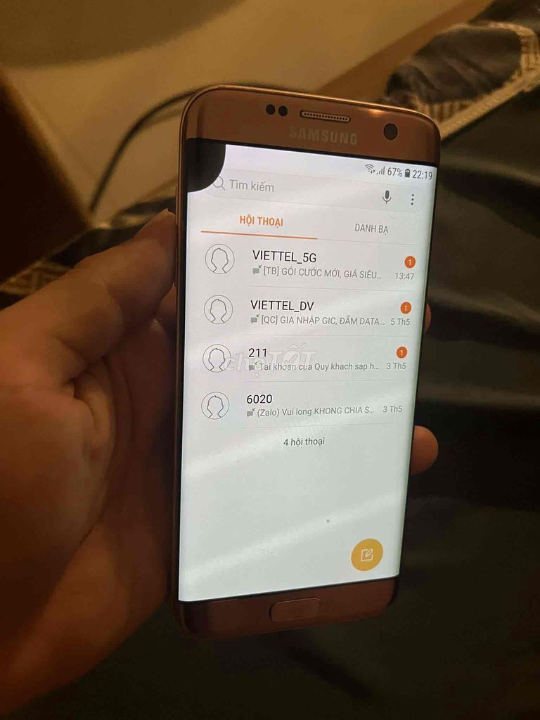 Samsung Galaxy S7 Edge Vàng hồng. Mua bán Điện thoại tại Quận Bắc Từ Liêm Hà Nội được đăng bởi Hung Bui hình 1