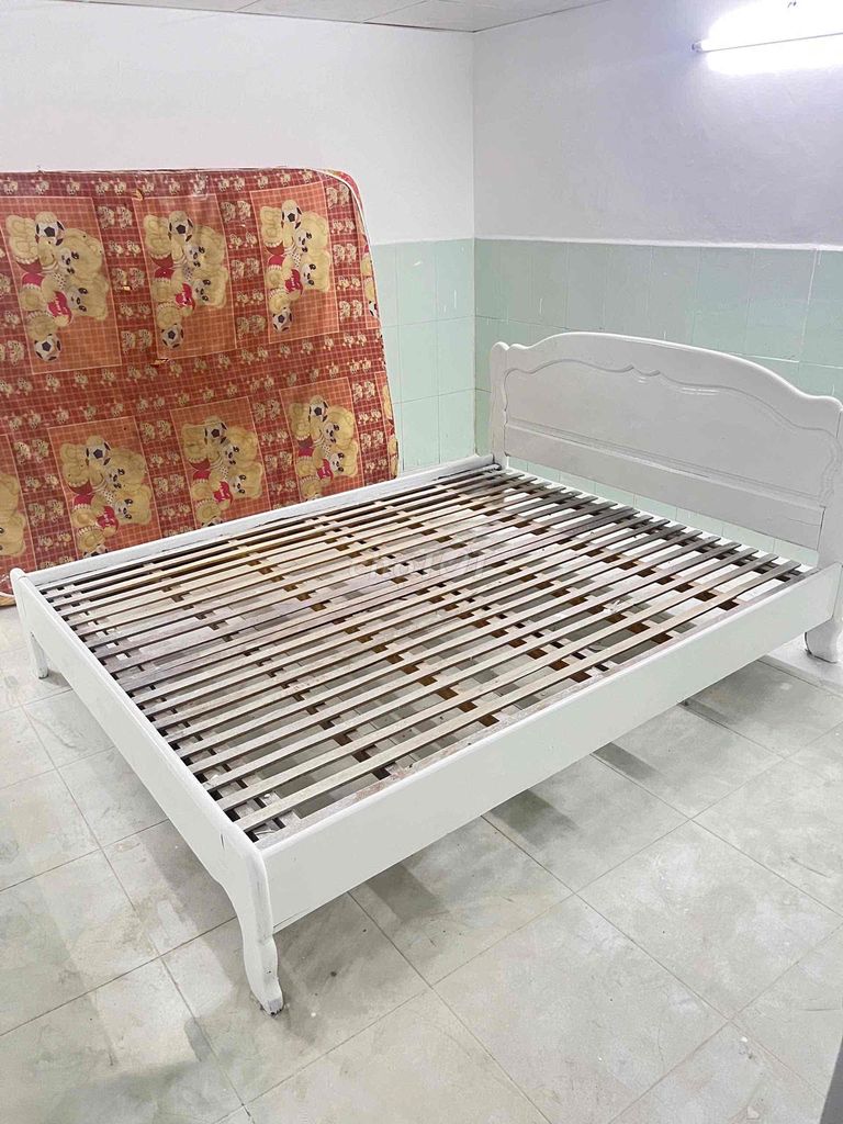 giường 1m6x2m, giường gỗ tự nhiên, giường