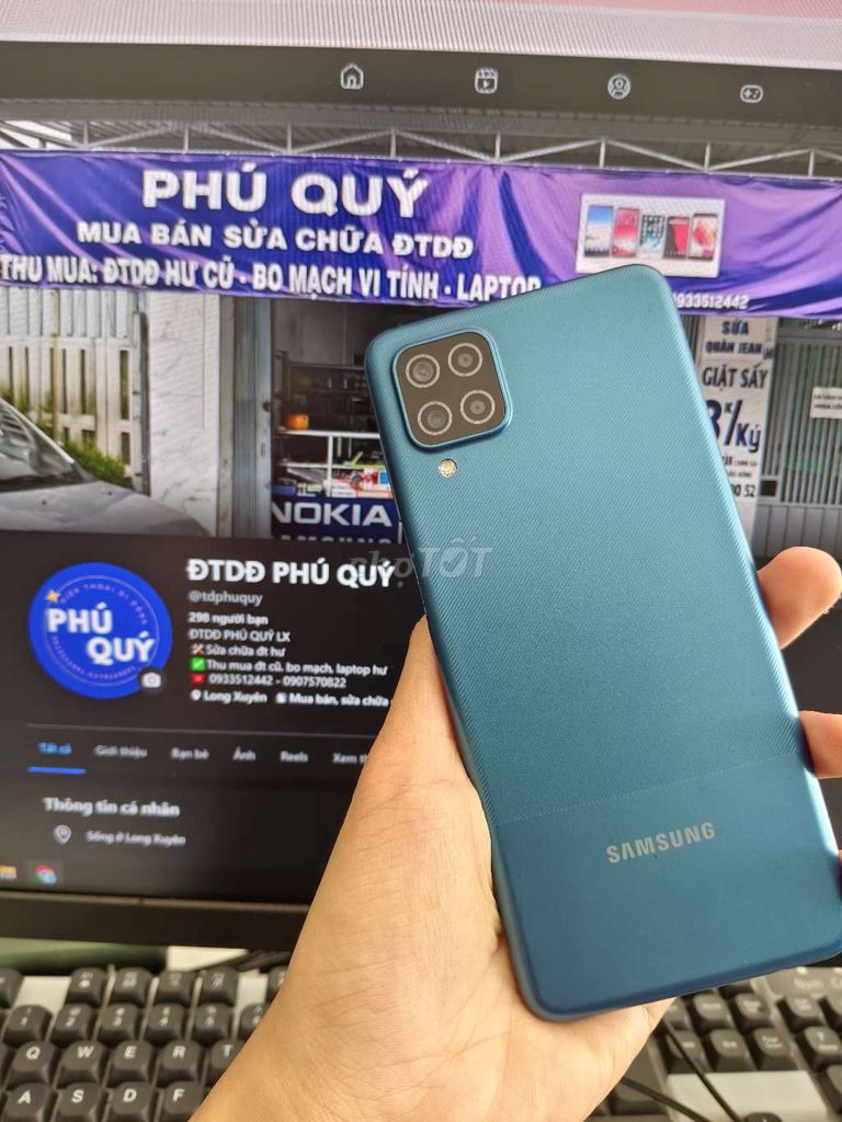 Samsung A12 Xanh Đã sử dụng. Mua bán Điện thoại tại Thành phố Long Xuyên An Giang được đăng bởi ĐTDĐ Phú Quý hình 1