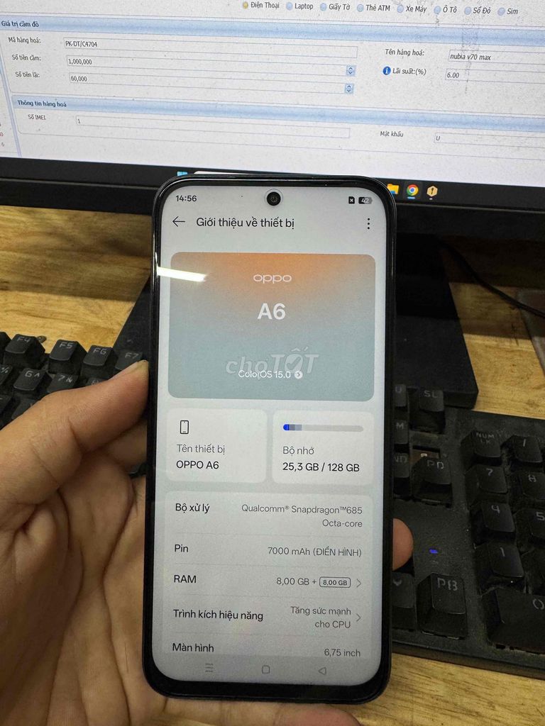 Oppo A6 128GB Xám. Mua bán Điện thoại tại Huyện Trảng Bom Đồng Nai được đăng bởi Đạt nguyễn hình 1