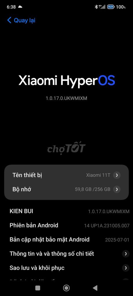 Xiaomi 11T 256GB. Mua bán Điện thoại tại Thành phố Dĩ An Bình Dương được đăng bởi tuan hình 1