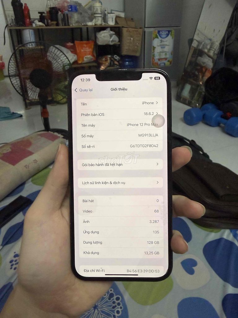 Apple iPhone 12 Pro Max 128GB Xám. Mua bán Điện thoại tại Quận 11 Tp Hồ Chí Minh được đăng bởi Phubanana hình 1