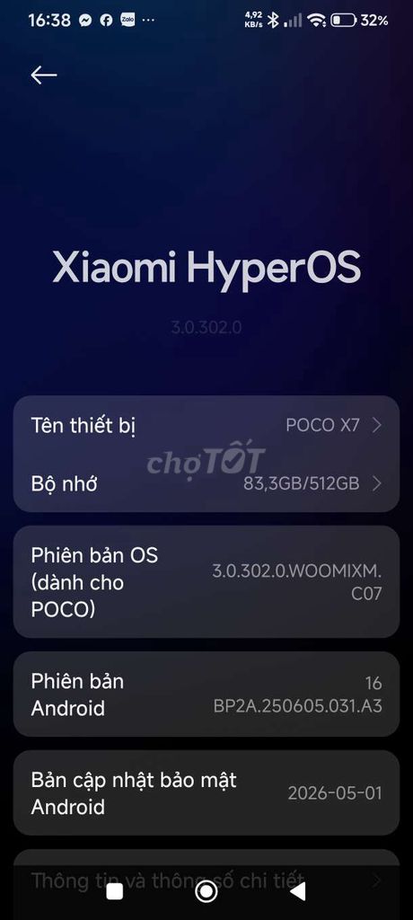 Xiaomi POCO X7 12GB/512GB Fullbox màu Xanh lá. Mua bán Điện thoại tại Quận Gò Vấp Tp Hồ Chí Minh được đăng bởi đình phước nhân ngô hình 1