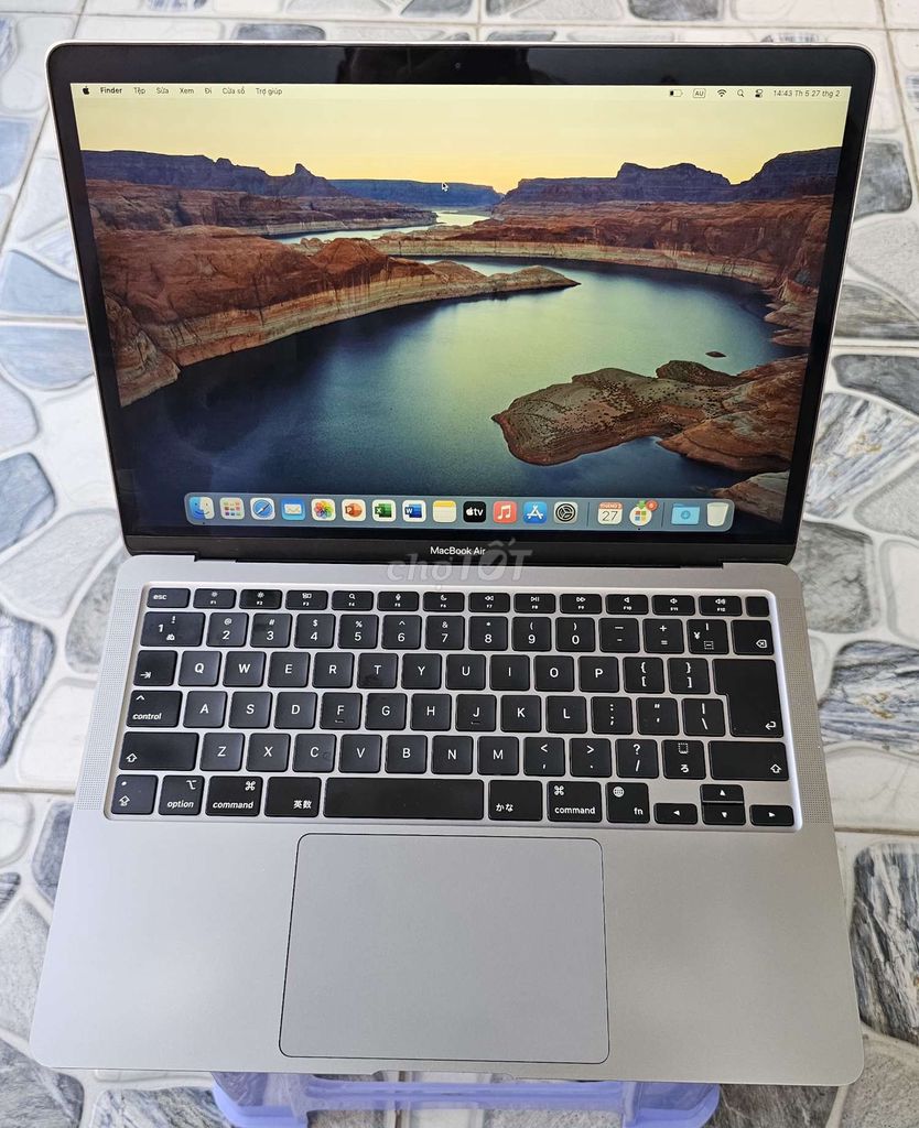 MACBOOK AIR M1 ĐẸP 98%: RAM 16GB, SSD 256 PIN 100%