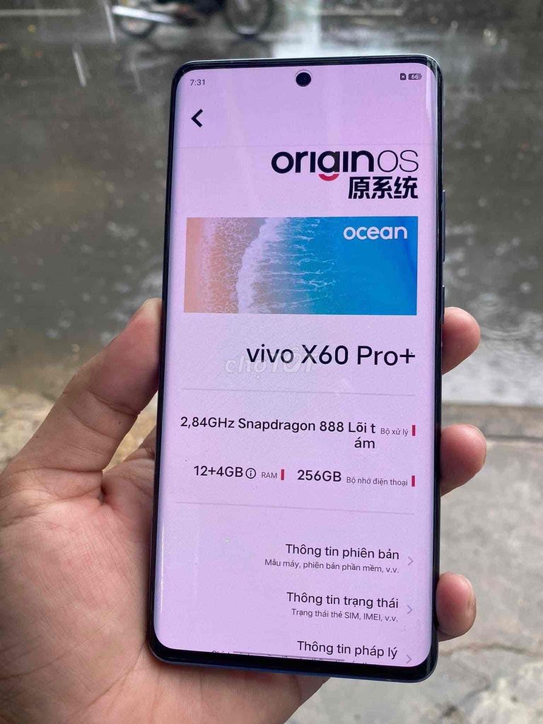Vivo X60 Pro Plus 12/256Gb xanh BH 6th có trả góp