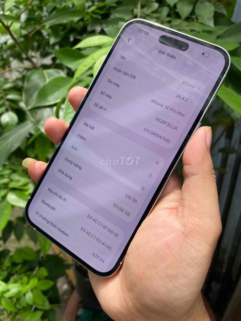 Apple iPhone 14 Pro Max 128GB Trắng 98.5%. Mua bán Điện thoại tại Huyện Bình Chánh Tp Hồ Chí Minh được đăng bởi Lâm mobiphone hình 1