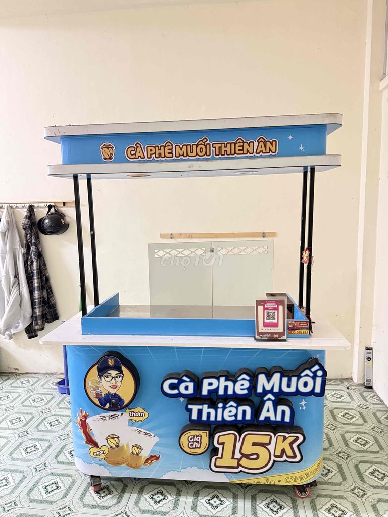 Xe bán hàng rong Kim loại Xanh dương, Trắng. Mua bán Đồ chuyên dụng, Giống nuôi trồng tại Quận 10 Tp Hồ Chí Minh được đăng bởi Thiên Ân hình 1