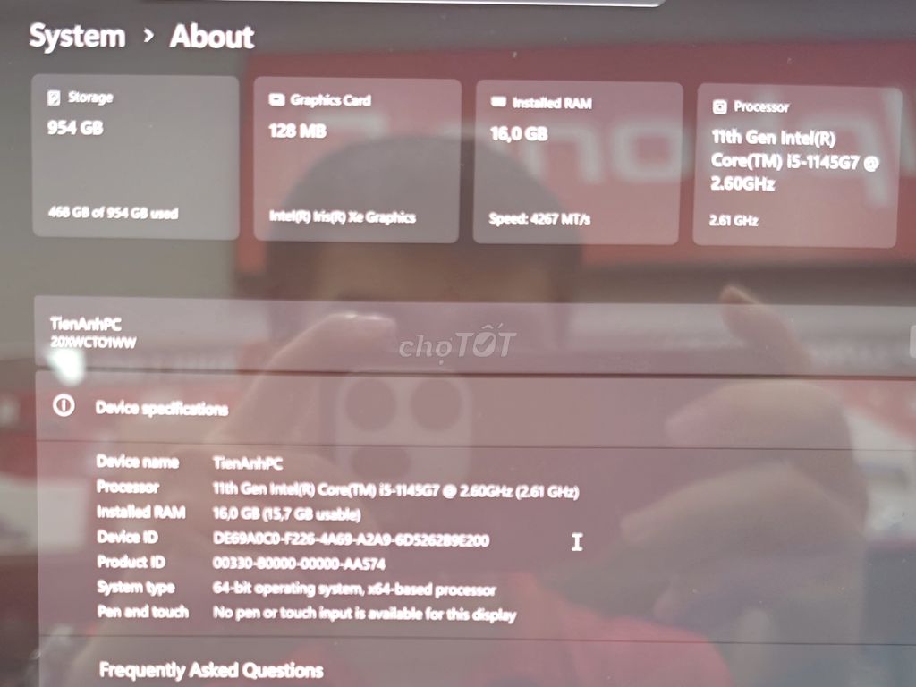 Lenovo ThinkPad X1 Carbon Gen 9 i5-1145G7 16GB/1TB. Mua bán Laptop tại Thành phố Thủ Đức Tp Hồ Chí Minh được đăng bởi Tiến Anh hình 1