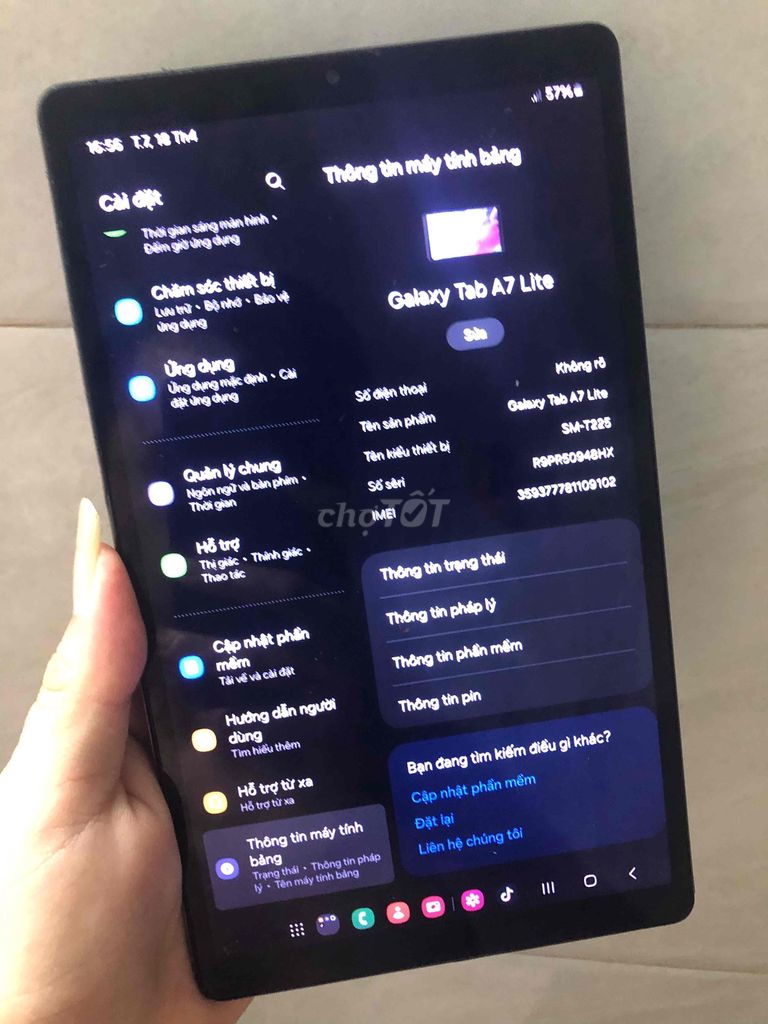 Samsung Galaxy Tab A7 Lite 3GB/32GB. Mua bán Máy tính bảng tại Quận Lê Chân Hải Phòng được đăng bởi Phuc  hình 1