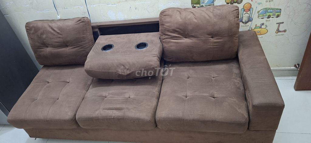 Sofa góc L vải Nâu Đã sử dụng. Mua bán Bàn ghế tại Thành phố Thủ Dầu Một Bình Dương được đăng bởi Hieu Nguyen hình 1