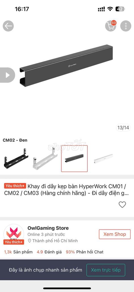 Khay đi dây HyperWork CM02 Kim loại Đen. Mua bán Đồ chuyên dụng, Giống nuôi trồng tại Thành phố Đà Lạt Lâm Đồng được đăng bởi Ngô Sơn hình 1
