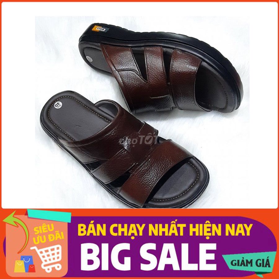 4a.Dép da nam 3QD mới bền size 38 đến 43