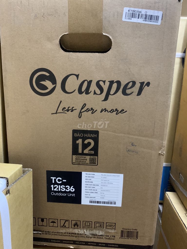 Máy Lạnh Casper Inverter 1.5 Hp TC-12IS36 mới