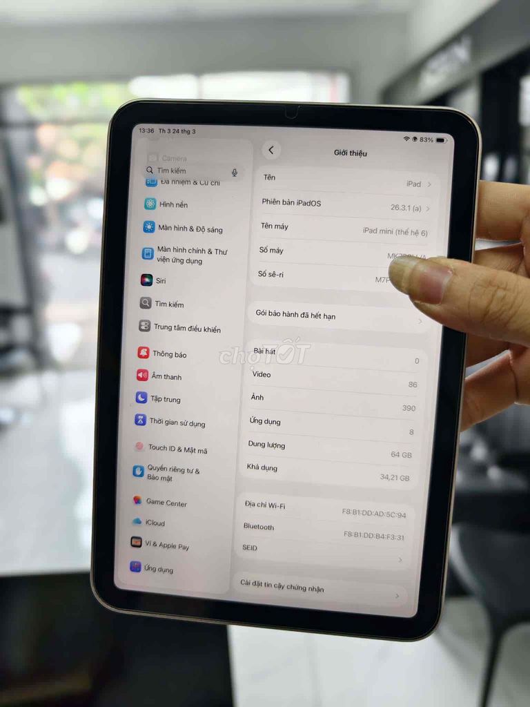 ipad mini 6 wifi 64gb có fix nhanh gọn. Mua bán Máy tính bảng tại Thành phố Thủ Đức Tp Hồ Chí Minh được đăng bởi Tuấn Anh hình 1