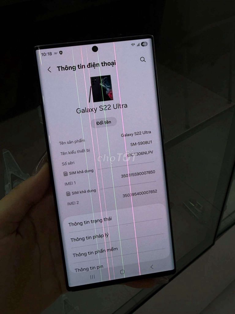Samsung S22 Ultra 8GB/128GB sọc màn. Mua bán Điện thoại tại Quận Bình Thuỷ Cần Thơ được đăng bởi Phạm Anh Hải hình 1