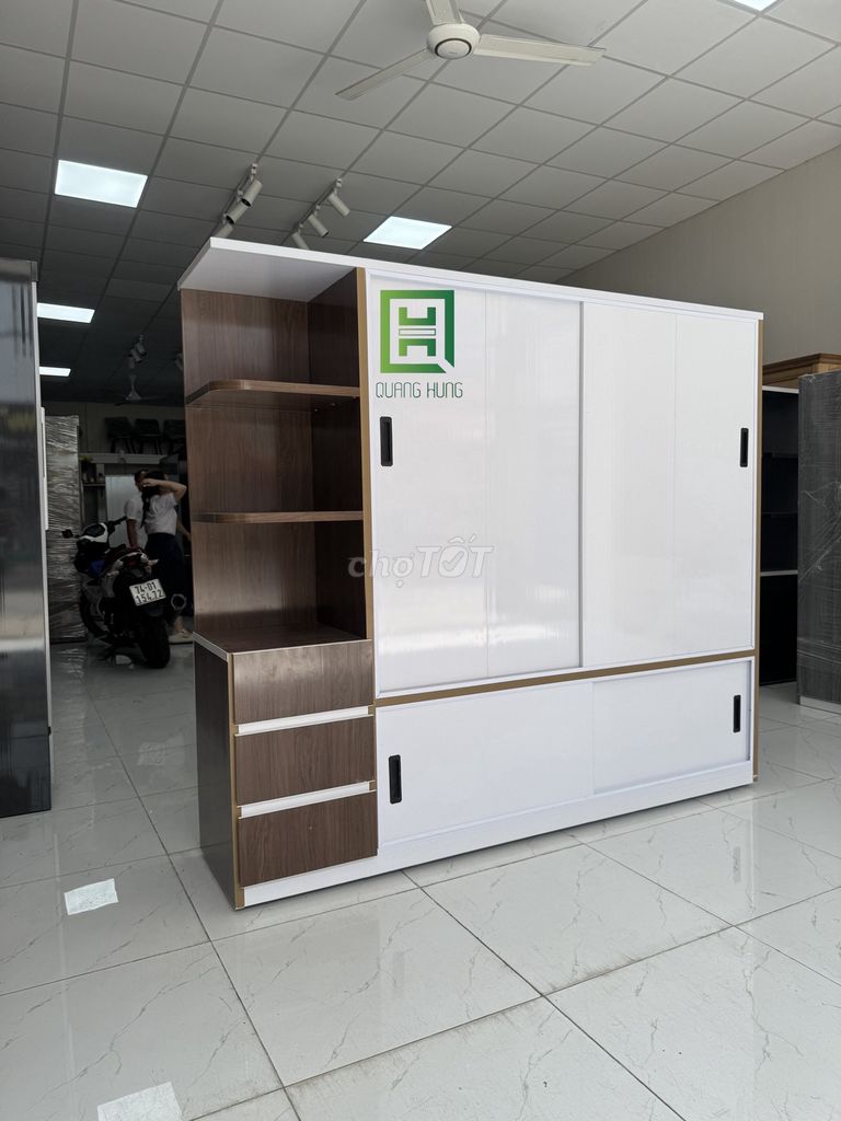 Tủ quần áo Nhựa Đài Loan 1m8x2m Trắng, Nâu gỗ. Mua bán Tủ, kệ gia đình tại Thành phố Thủ Đức Tp Hồ Chí Minh được đăng bởi Nội Thất Quang Hùng hình 1