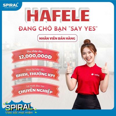 TUYỂN NHÂN VIÊN BÁN HÀNG ĐIỆN GIA DỤNG HAFELE -PG